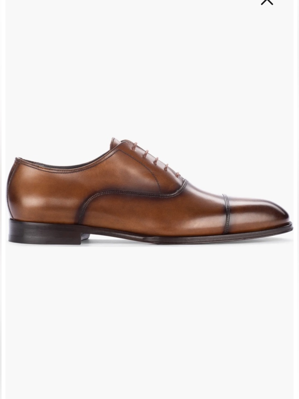 To Boot New York FIRENZA Men's  Leather Cap-Toe Oxford Shoes Tabacco size  8.5